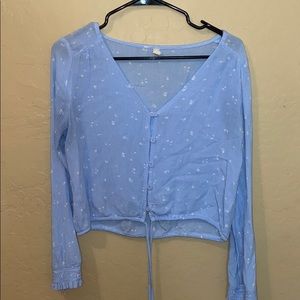 Sky and Sparrow blue blouse